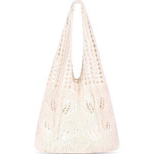 Women's Apricot 2 Shoulder Shopping Handbag Casual Travel Totes Fold Able Bags